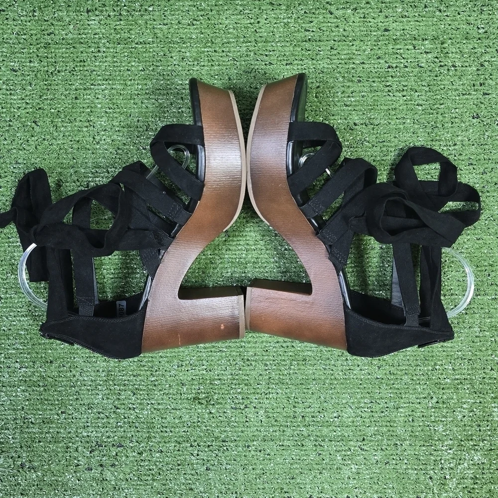 TORRID | ANKLE WRAP STRAPPY FAUX SUEDE EXTRA WIDE WIDTH PLATFORMS